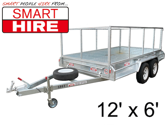 Cage trailer 12' x 6' double axle | Melbourne Trailer Hire